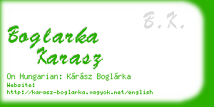 boglarka karasz business card